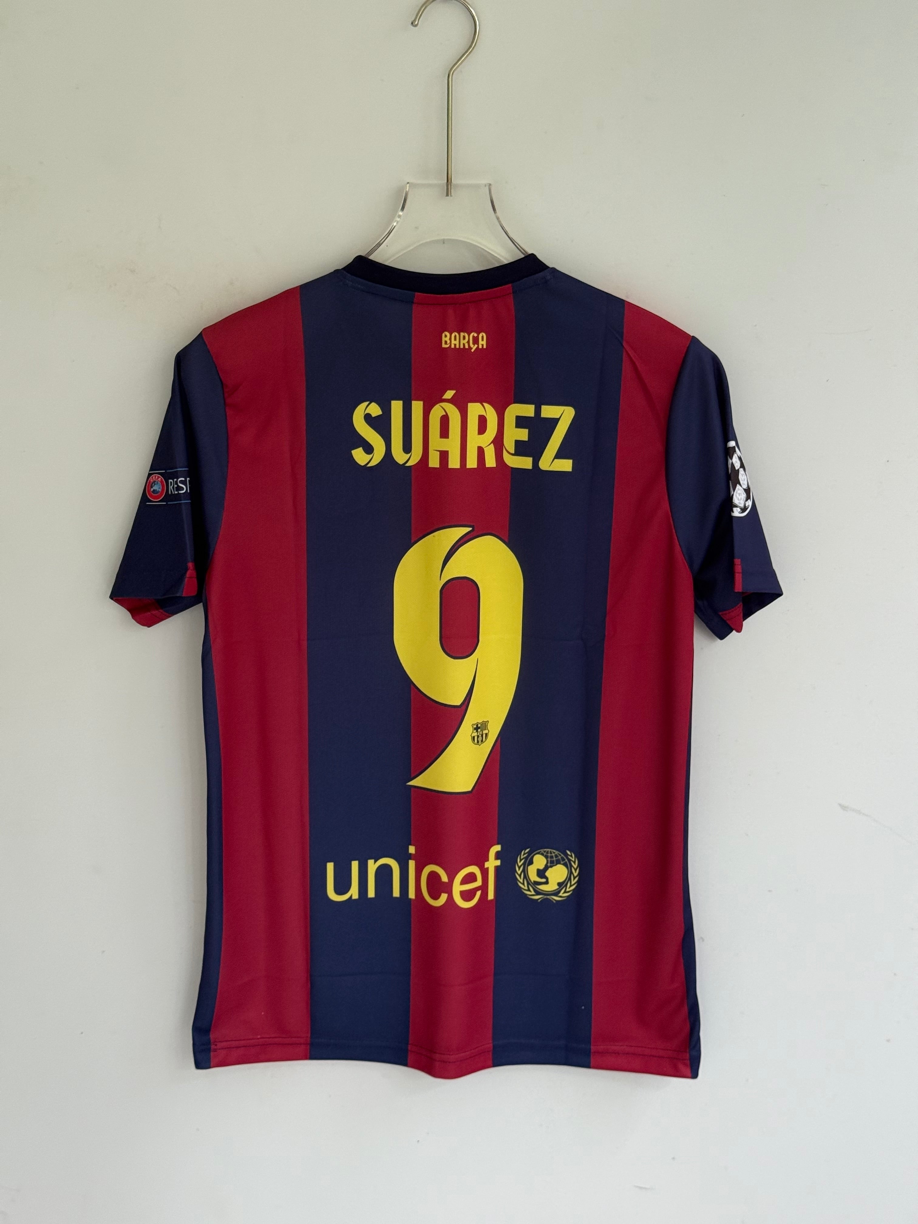 SUAREZ BARCELONA 2014 HOME KIT EMBROIDERY